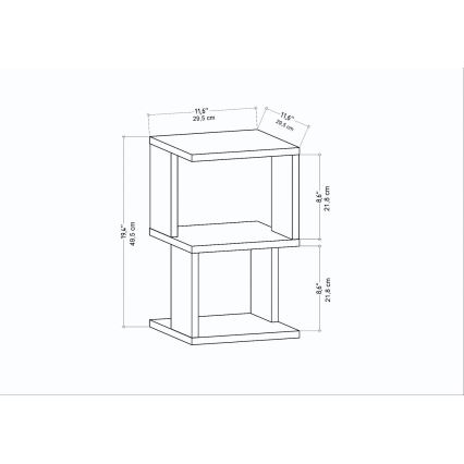 Noptieră ZUNA antracit