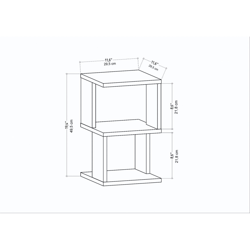 Noptieră ZUNA antracit