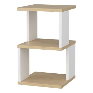 Noptieră ZUNA, stejar/alb