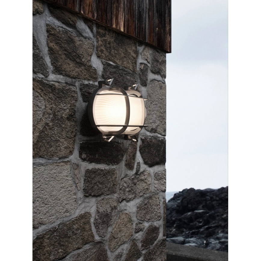 Nordlux - Aplica de exterior HELFORD 1xE27/12,5W/230V IP64 gri