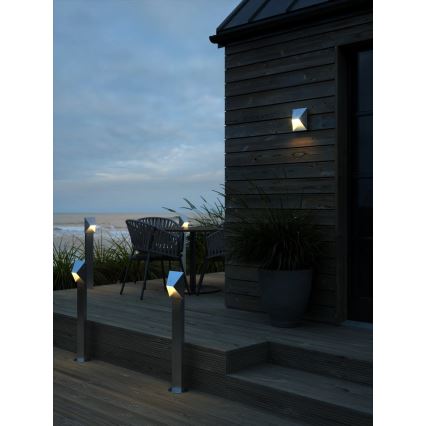 Nordlux - Aplică de exterior PONTIO 1xGU10/25W/230V IP54 argintie