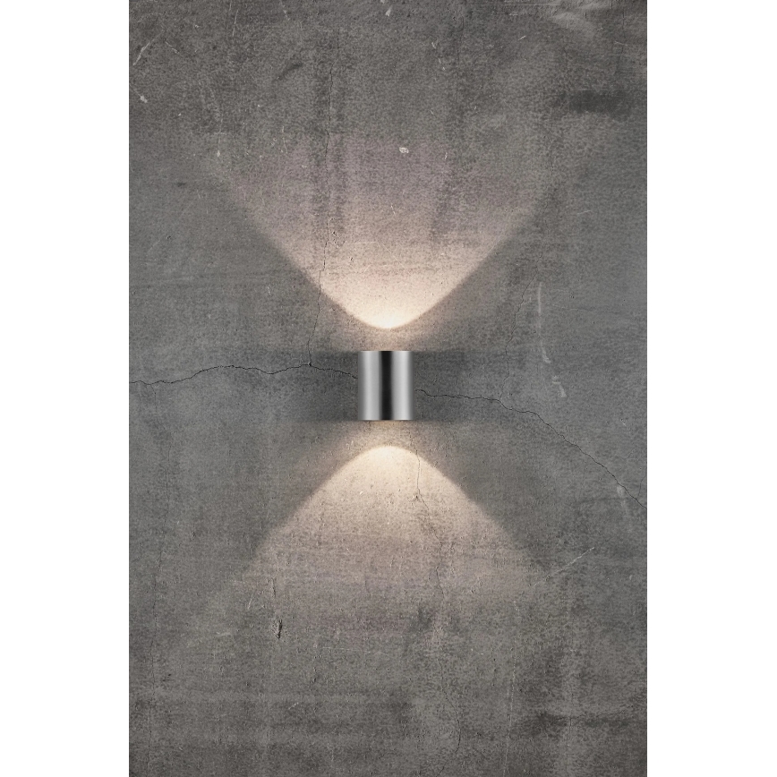 Nordlux - Aplică de perete LED pentru exterior CANTO, 2xLED/6W/230V, IP44, inox