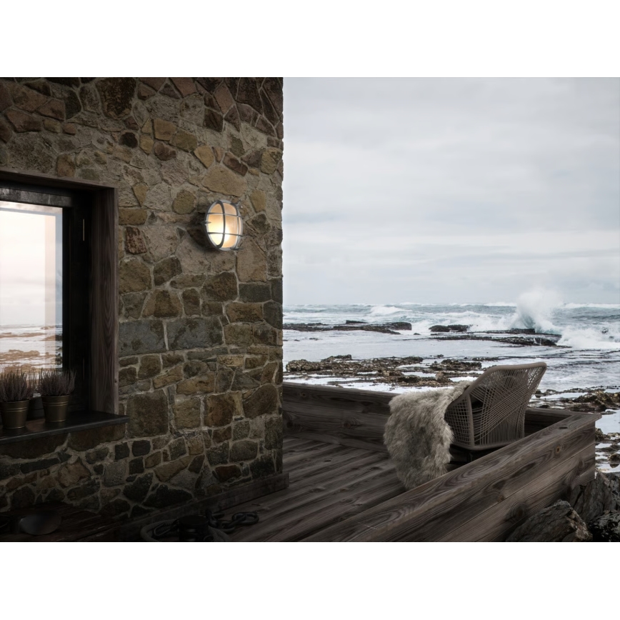 Nordlux - Aplica de perete pentru exterior POLPERRO, 1xE27/12,5W/230V, IP64, gri