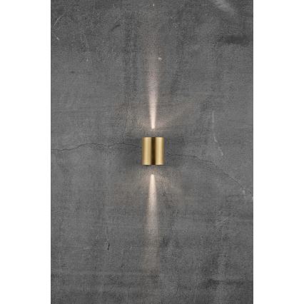 Nordlux - Aplica LED de exterior CANTO, 2xLED/5,5W/230V, IP44, auriu