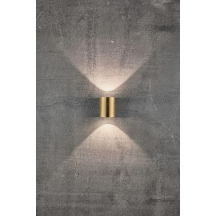 Nordlux - Aplica LED de exterior CANTO, 2xLED/5,5W/230V, IP44, auriu