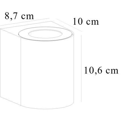 Nordlux - Aplică LED de exterior CANTO 2xLED/5,5W/230V IP44 gri