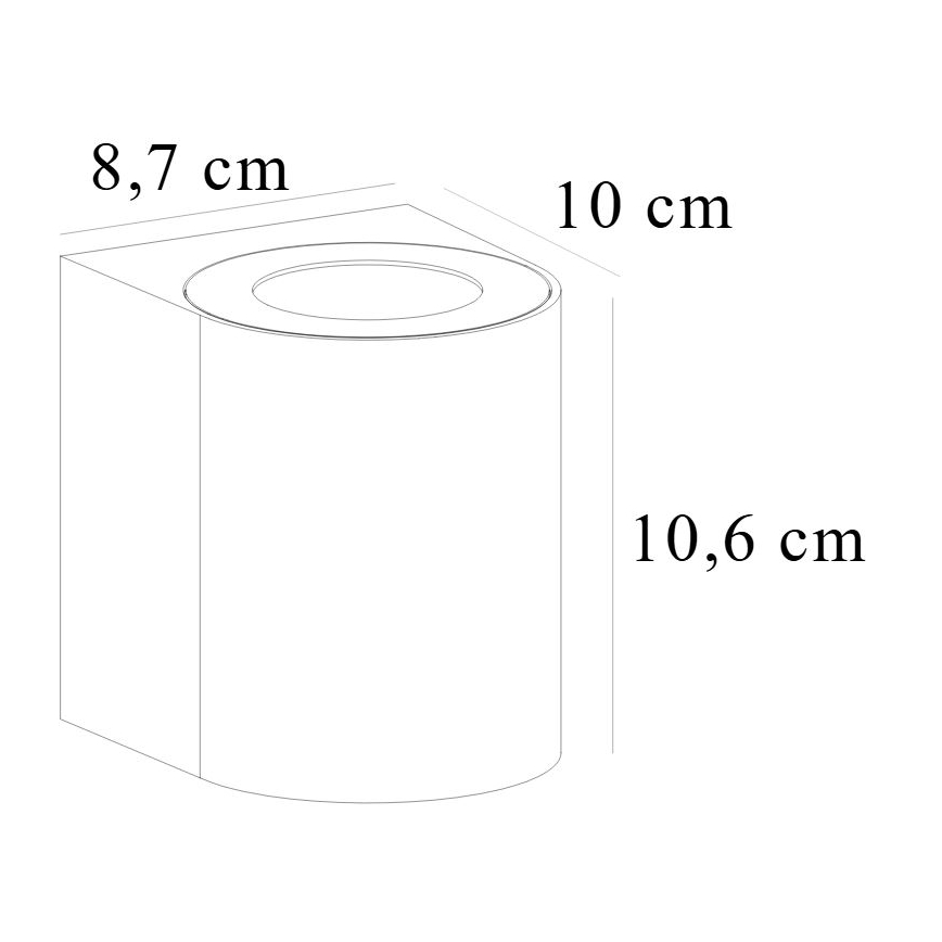 Nordlux - Aplică LED de exterior CANTO 2xLED/5,5W/230V IP44 gri