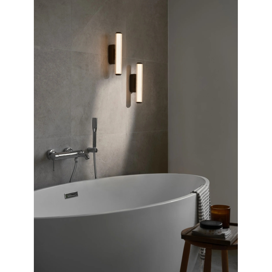 Nordlux - Aplică de perete LED dimerizabilă pentru baie VIRELLE LED/8W/230V 3000/4000K IP44 negru