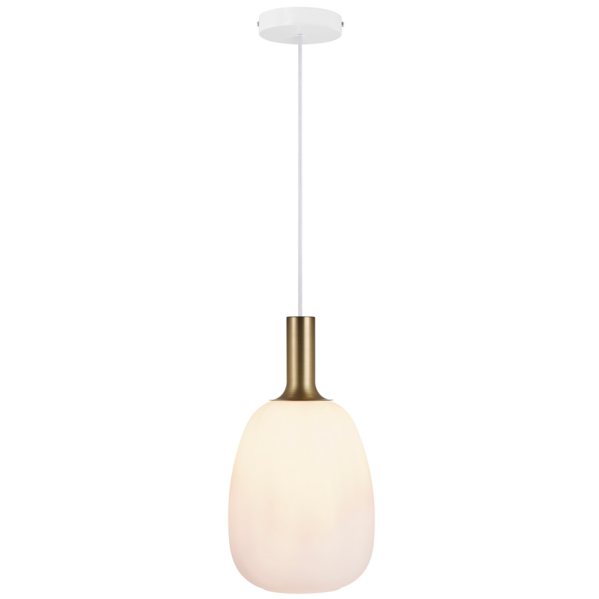 Nordlux - Candelabru suspendat pe cablu ALTON 1xE27/60W/230V alb/negru/alama