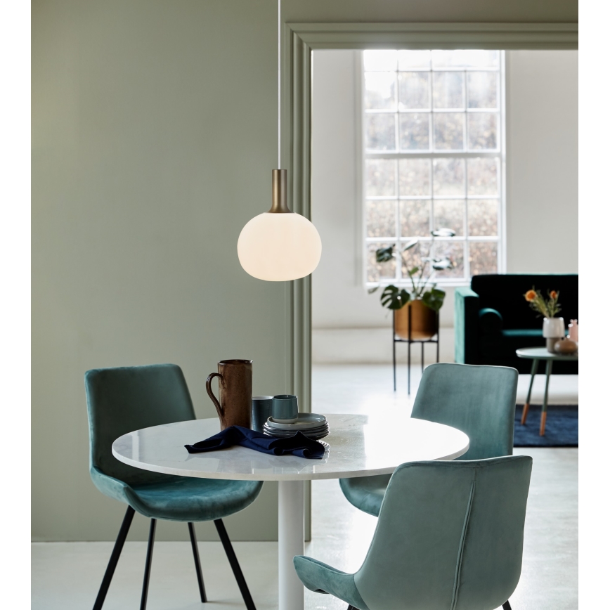 Nordlux - Candelabru suspendat pe cablu ALTON 1xE27/60W/230V alb/negru/alama