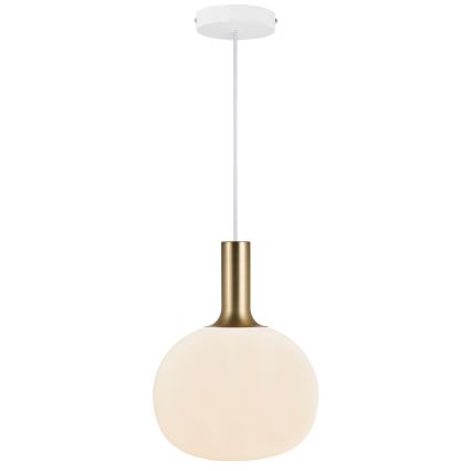 Nordlux - Candelabru suspendat pe cablu ALTON 1xE27/60W/230V alb/negru/alama