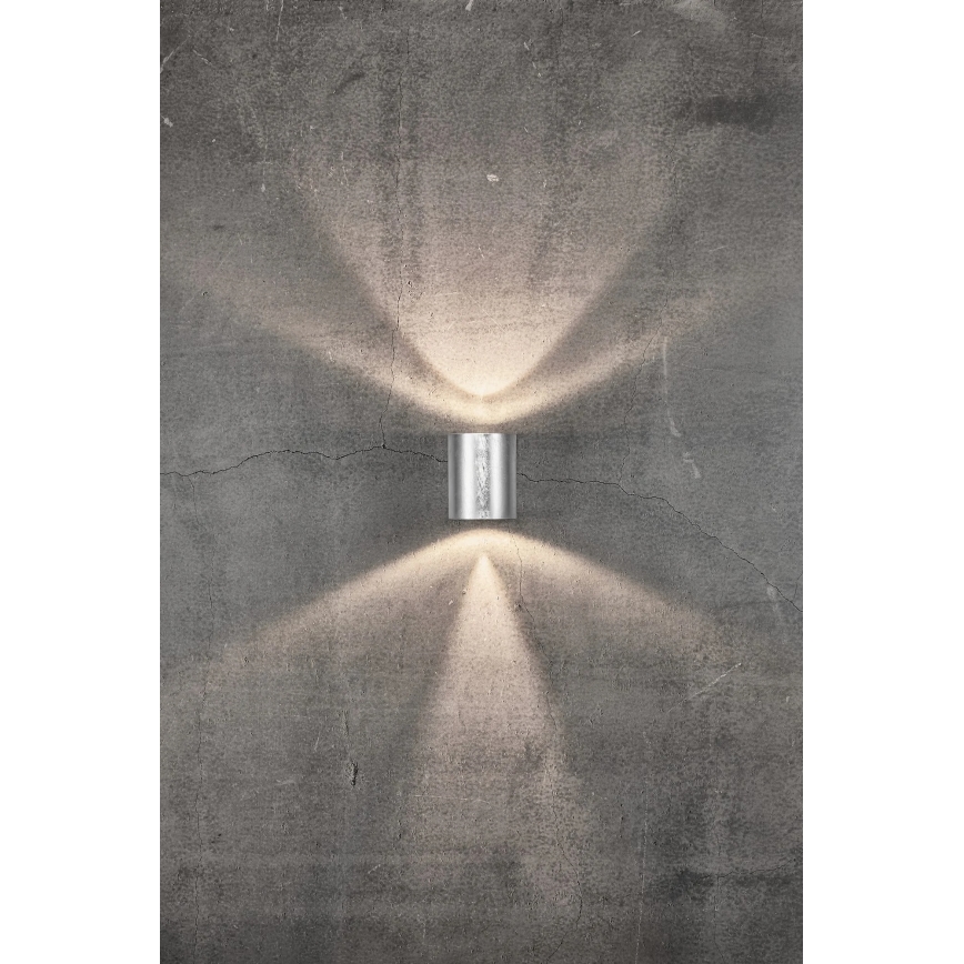 Nordlux - CANTO Aplică LED de exterior pentru perete 2xLED/6W/230V IP44 argintie