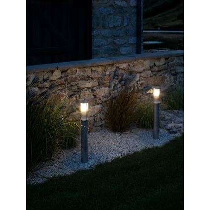 Nordlux - Lampă de exterior LINTON, 1xE27/15W/230V, IP54, argintie, 80 cm
