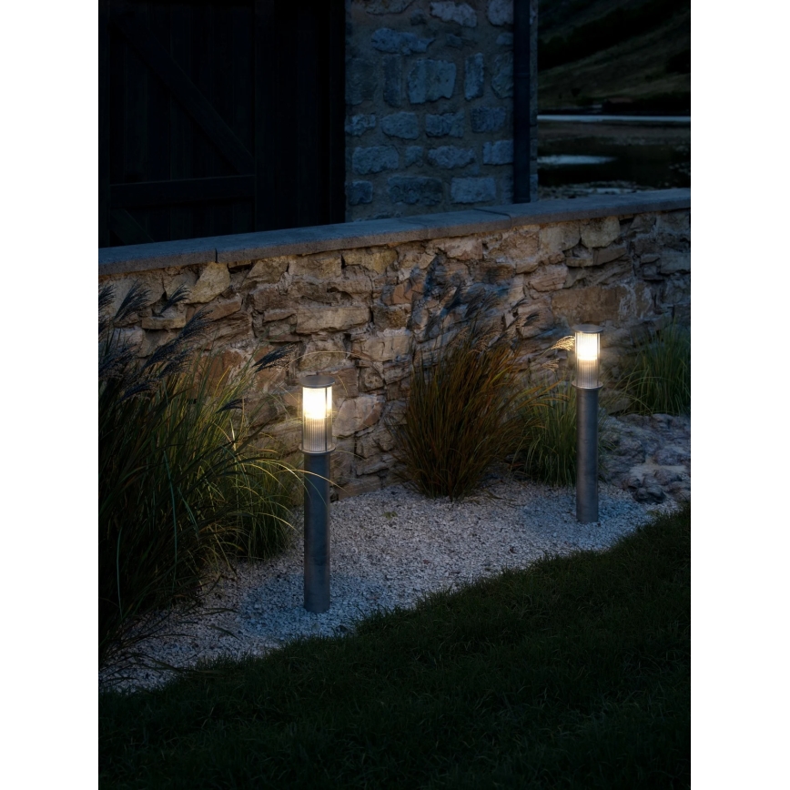 Nordlux - Lampă de exterior LINTON, 1xE27/15W/230V, IP54, argintie, 80 cm