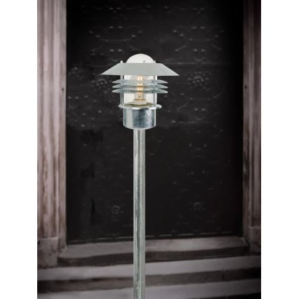 Nordlux - Lampă de exterior VEJERS 1xE27/60W/230V IP54 argintie 92 cm