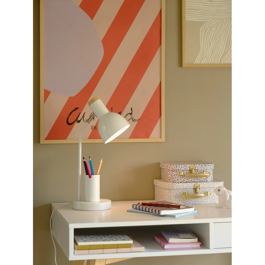 Nordlux - Lampă de masă DEVONE 1xE27/15W/230V, albă