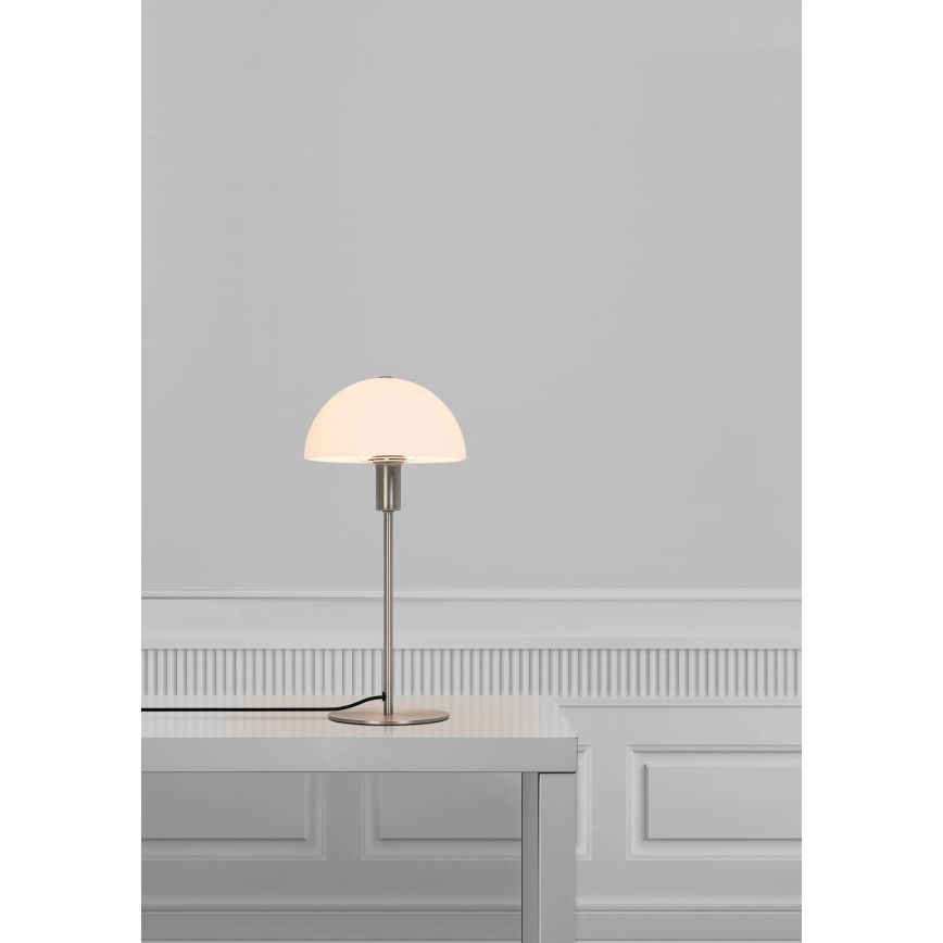 Nordlux - Lampă de masă ELLEN 1xE14/40W/230V crom mat/alb