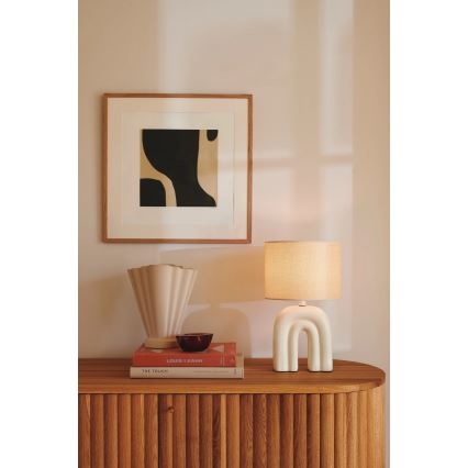 Nordlux - Lampă de masă HAZE 1xE27/40W/230V bej