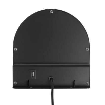 Nordlux - Lampă de perete CODY cu poliță, 1xGU10/15W/230V, neagră