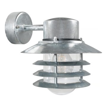 Nordlux - Lampă de perete pentru exterior VEJERS, 1xE27/60W/230V, IP54, argintie
