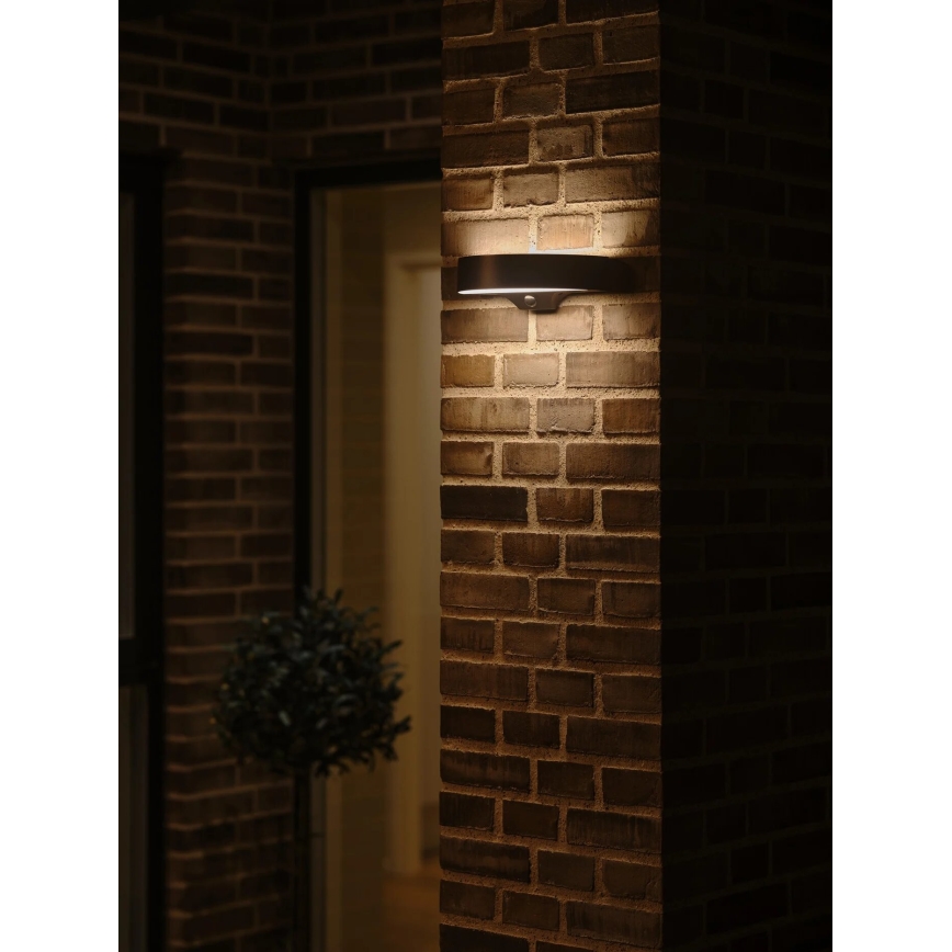 Nordlux - Lampă solară de perete cu LED și senzor MONAY LED/5W/5V 3000K IP44 2000 mAh negru