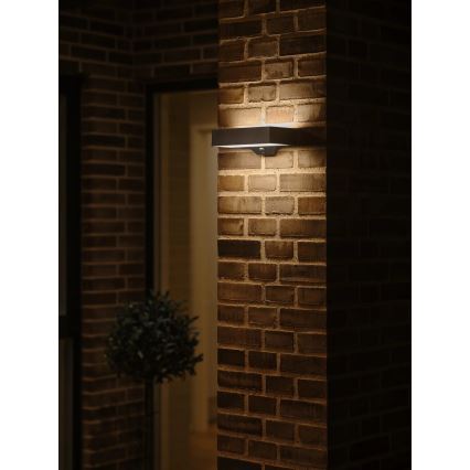 Nordlux - Lampă solară de perete cu LED și senzor MONAY LED/5W/5V 3000K IP44 2000 mAh negru
