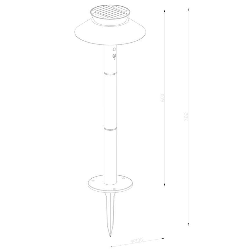 Nordlux - Lampă solară LED cu senzor JUSTINA LED/5W/3,7V IP44 1800 mAh