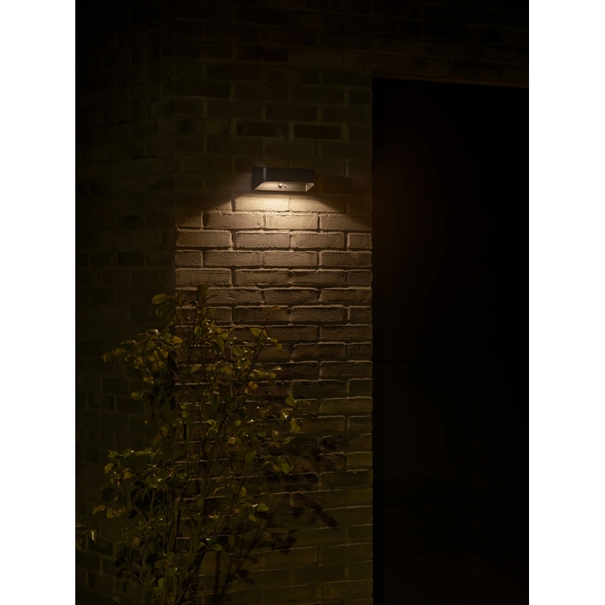 Nordlux - Lampă solară LED cu senzor MARCELLIO, LED/5W/5V, IP54, 2200 mAh, negru