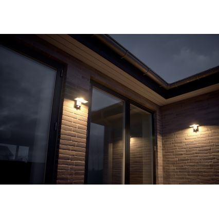 Nordlux - Lampă solară de perete cu LED și senzor RICA LED/5W/3,7V IP44 2200 mAh, cu design pătrat