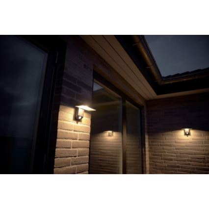 Nordlux - Lampă solară de perete cu LED și senzor RICA LED/5W/3,7V IP44 2200 mAh, cu design pătrat