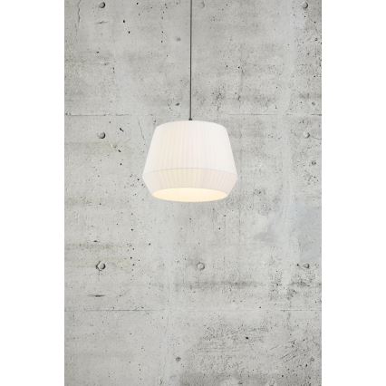 Nordlux - Lampă suspendată cu cablu DICTE 1xE27/60W/230V Ø40 cm albă
