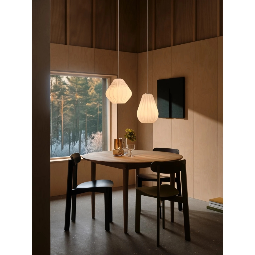 Nordlux - Lampă suspendată SALLINO cu cablu, 1xE27/15W/230V, Ø 24 cm, albă
