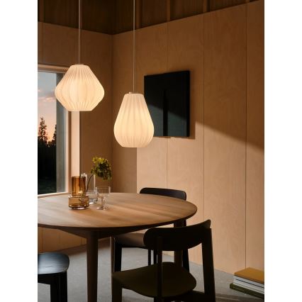 Nordlux - Lampă suspendată SALLINO cu cablu, 1xE27/15W/230V, Ø 24 cm, albă