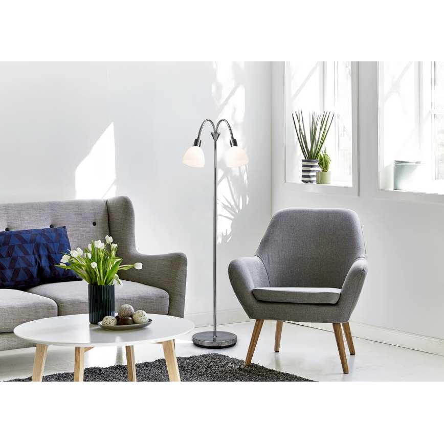 Nordlux - Lampadar RAY 2xE14/25W/230V crom lucios