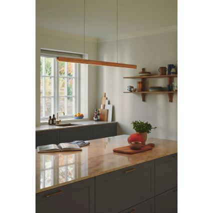 Nordlux - Lustră LED dimmabilă ILGAS suspendată pe cablu, 47W/230V, 3000K, bej/alb/frasin, 115 cm