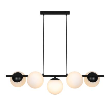 Nordlux - Lustră suspendată cu cablu LILLY 5xE14/10W/230V neagră