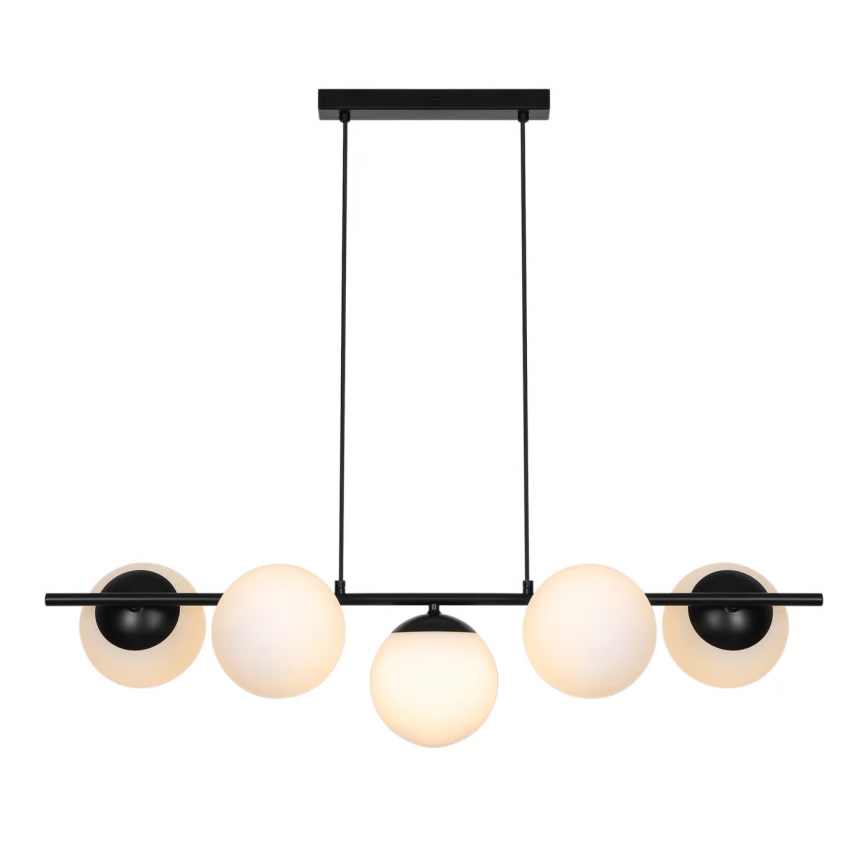 Nordlux - Lustră suspendată cu cablu LILLY 5xE14/10W/230V neagră