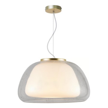 Nordlux - Lustra suspendată JELLY, 1xE27/40W/230V, alb/sticlă clară, Ø 39 cm