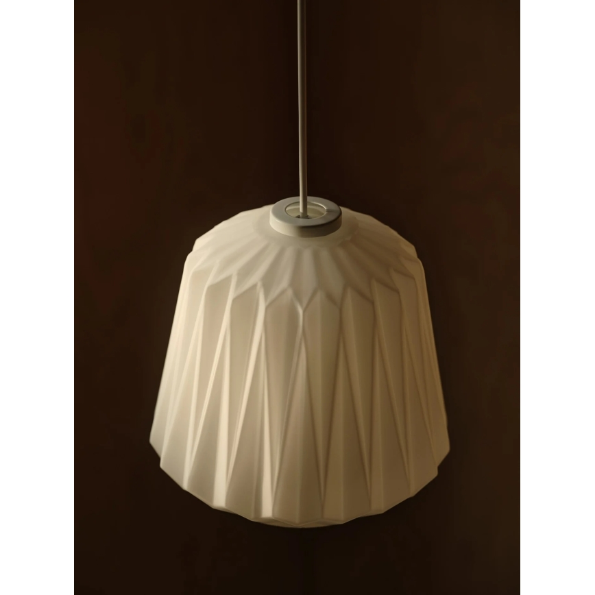 Nordlux - Lustră suspendată pe cablu ELBIE 1xE27/15W/230V Ø 24 cm albă