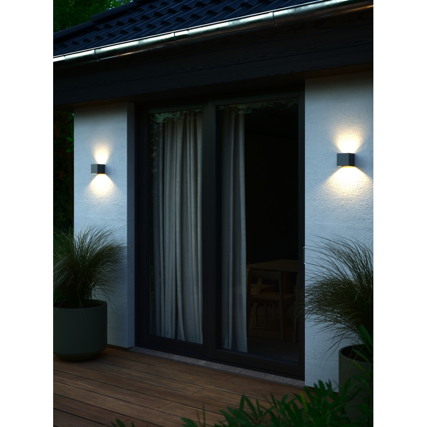 Nordlux MILDA - Aplică LED de perete pentru exterior, 4,9 W, 230 V, IP44, antracit