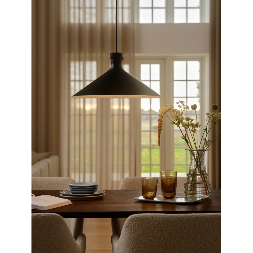 Nordlux - Pendul pe cablu DORINA 1xE27/60W/230V, negru, Ø 45 cm