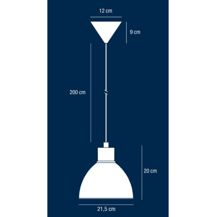 Nordlux - Pendul POP pe cablu, 1xE27/40W/230V, negru