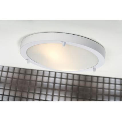 Nordlux - Plafonieră de baie ANCONA, 2 x E27, 40W, 230V, IP43, Ø 31,5 cm, albă