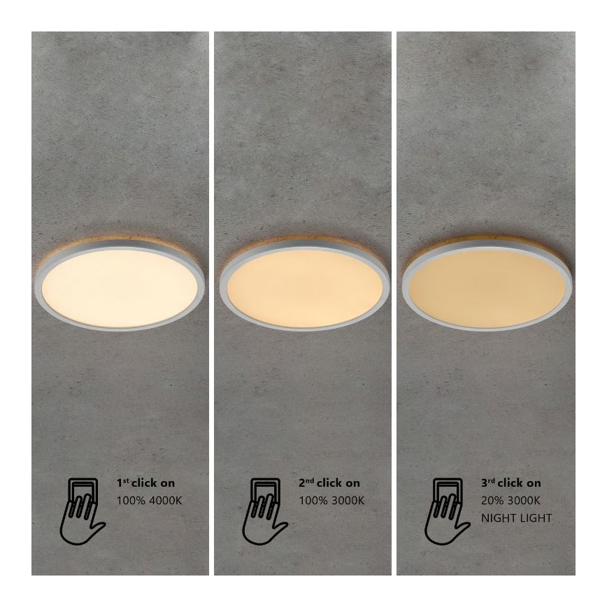 Nordlux - Plafonieră LED dimabilă pentru baie OJA, 19 W, 230 V, 3000/4000 K, IP54, Ø 43 cm