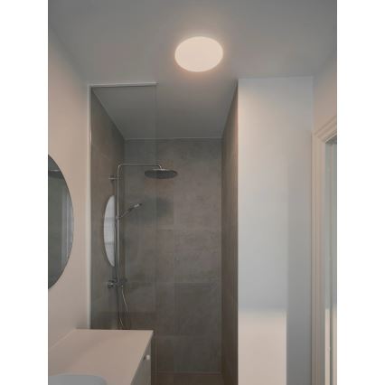 Nordlux - SERENOVA Plafonieră LED dimabilă pentru baie, 10/15W, 230V, 3000/4000/5700K, Ø 28 cm, IP65, albă