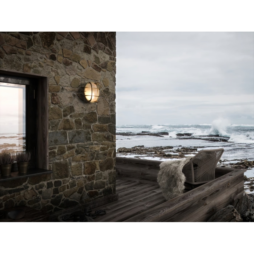 Nordlux POLPERRO - Aplică de exterior 1xE27/12,5W/230V IP64, alamă