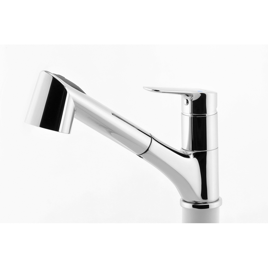 Novaservis - Baterie pentru chiuvetă cu duș extractibil METALIA crom lucios