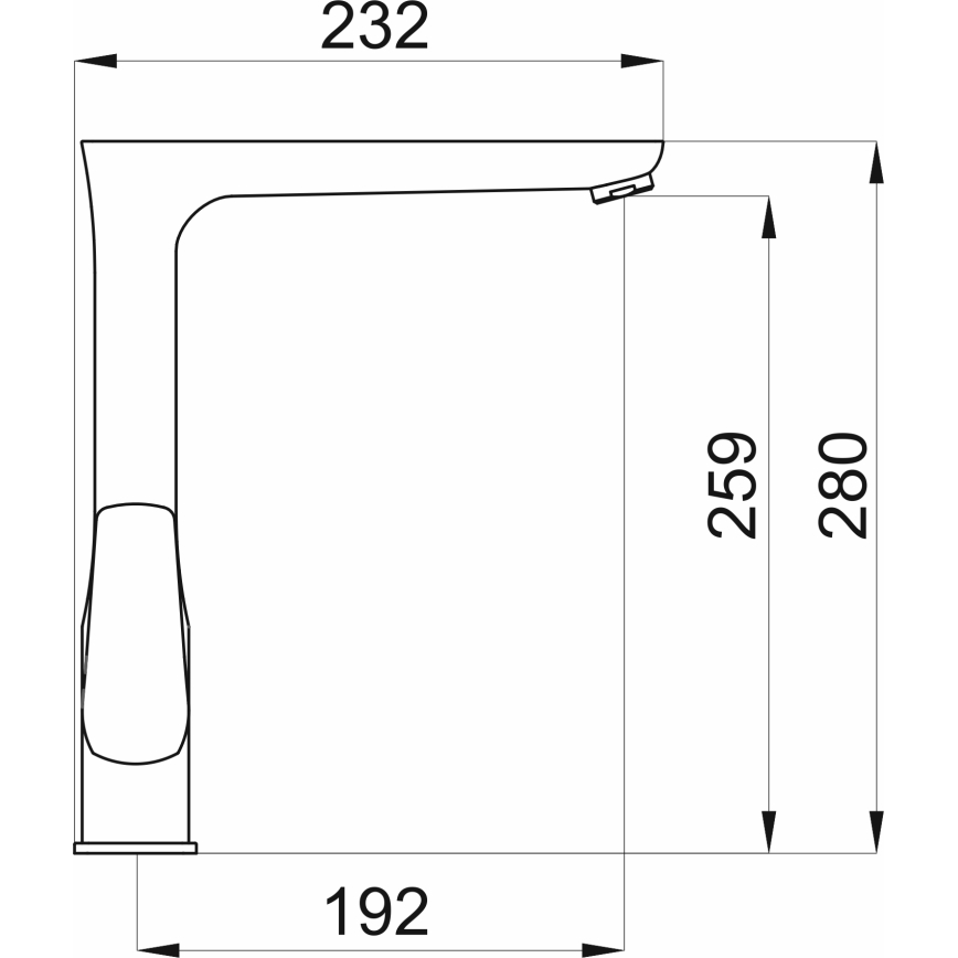 Novaservis - Baterie pentru chiuvetă METALIA, crom lucios