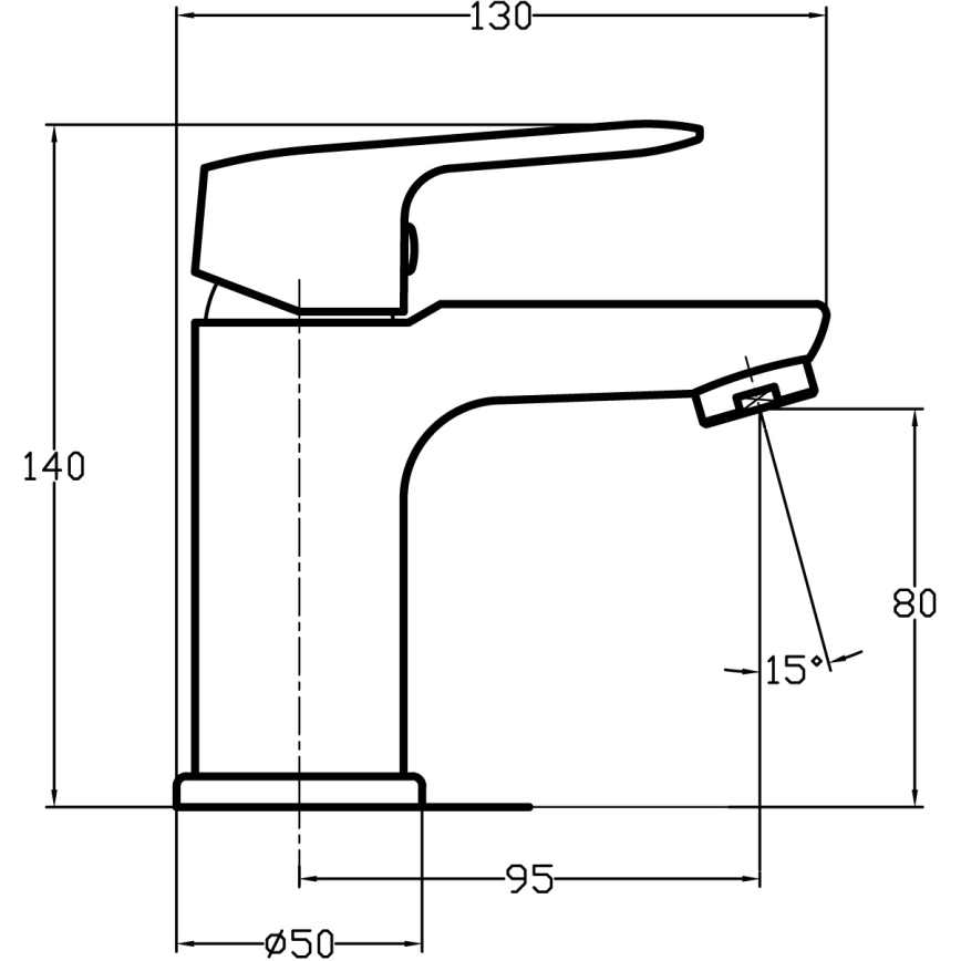 Novaservis - Baterie pentru lavoar TITANIA COSMOS, crom lucios