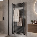 Novaservis - Radiator de baie tip scară, 120 x 60 cm, 644 W / 230 V, drept, negru